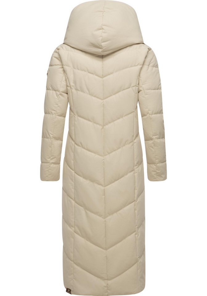 Ragwear Steppmantel Natalka Extralong Gesteppter Damen Mantel mit Kapuze – Bild 3 von 5