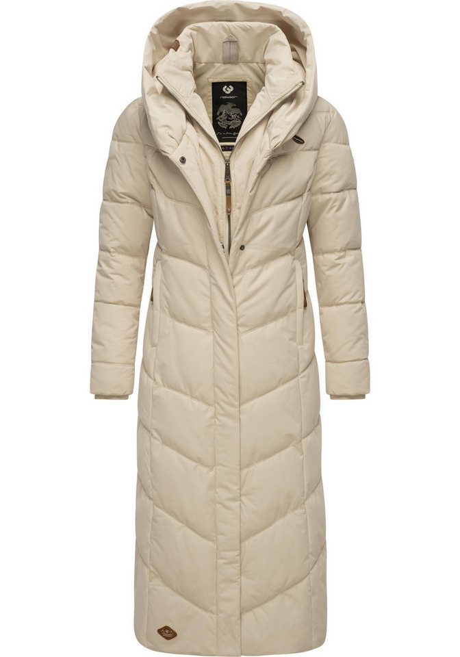 Ragwear Steppmantel Natalka Extralong Gesteppter Damen Mantel mit Kapuze – Bild 4 von 5