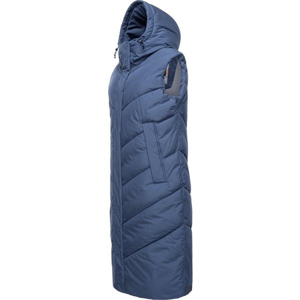 Ragwear Steppweste Suminka Vest Wasserdichte, lange Damen Winterweste