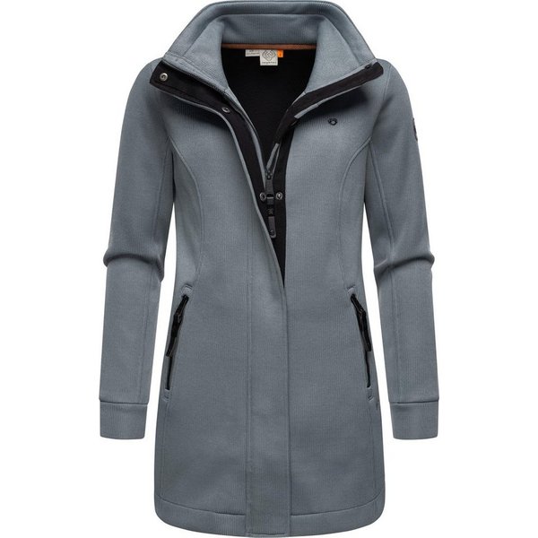 Ragwear Sweatjacke Letrice Bonded Elegante Zip-Jacke mit hohem Kragen in Feinstrickoptik