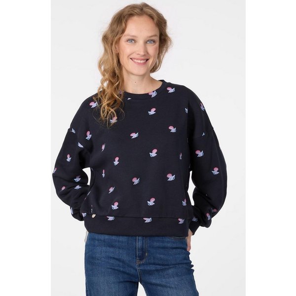 Ragwear Sweatshirt WUSS SHELLS Elastische Baumwollmischung und softem Finish mit Muschel-Print