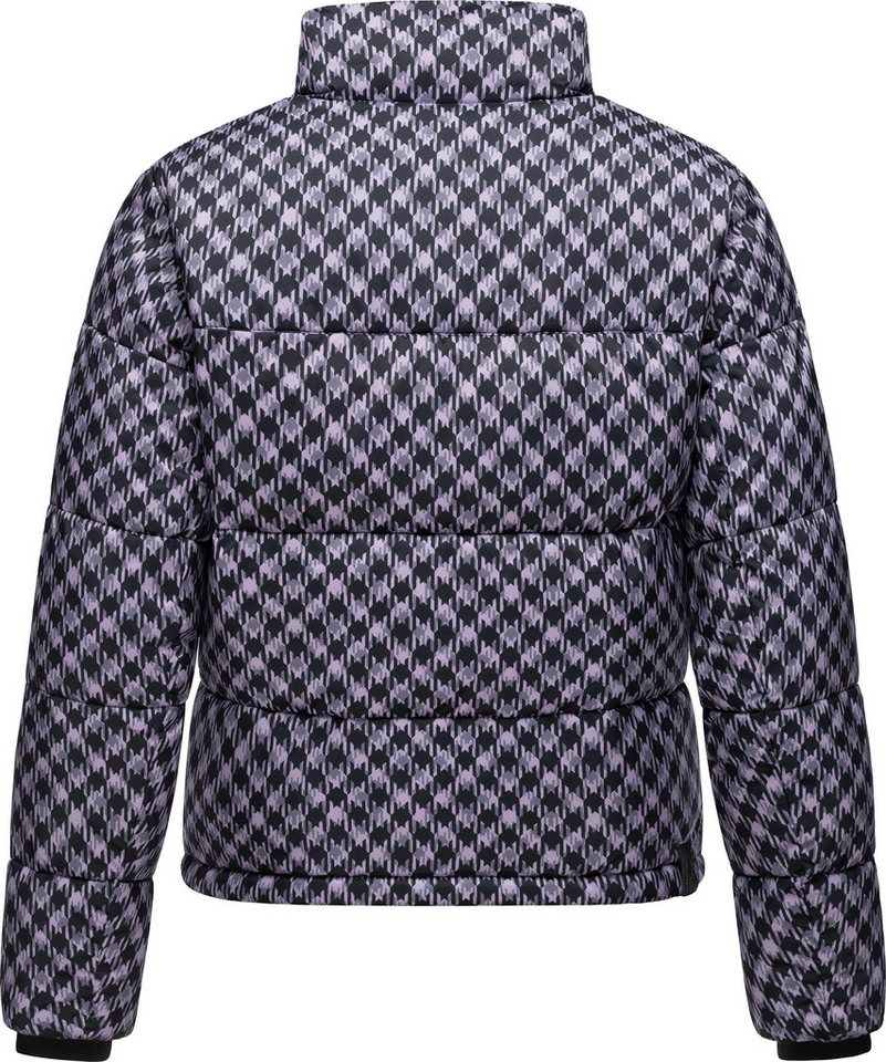 Ragwear Winterjacke Serah Print wasserdichte Winter Steppjacke mit Hahnentritt Muster – Bild 3 von 5