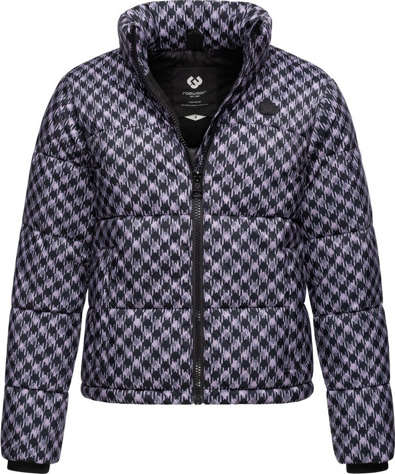 Ragwear Winterjacke Serah Print wasserdichte Winter Steppjacke mit Hahnentritt Muster – Bild 4 von 5