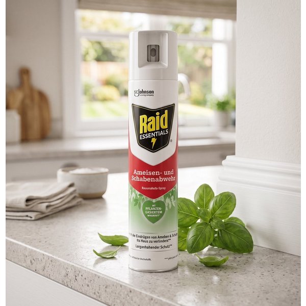 Raid Insektenspray Essentials Ameisen- und Schabenabwehr Raumschutz-Spray
