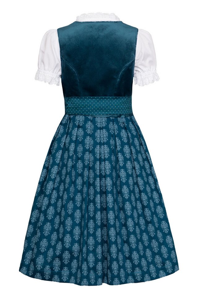 Ramona Lippert Dirndl Kinderdirndl Anouk in Petrol, 3-teilig mit Schürze & Bluse – Bild 2 von 4