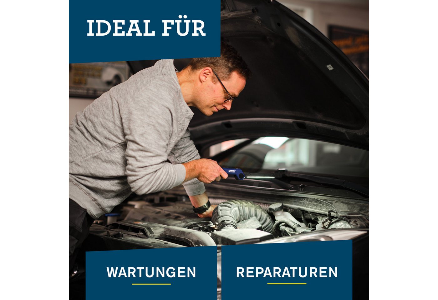 Rapid Arbeitslicht The Mechanic LED Arbeitsleuchte Akku 500lm Magnet Werkstatt 5001733 – Bild 3 von 5