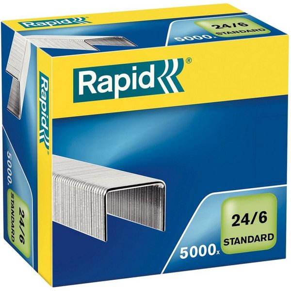 Rapid Heftklammer 24/6, 5.000 Stück/Pack, Heftleistung 20 Blatt