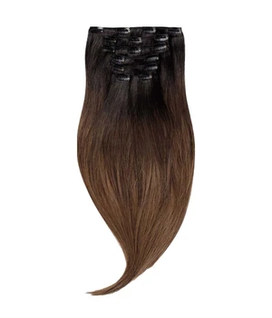 Rapunzel of Sweden Classic Clip-ins Straight / Medium Volume / 7 pieces Deep Brown ColorMelt C1.2/5.0 50 cm Haarverlängerung · 110 g