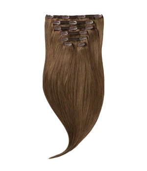 Rapunzel of Sweden Classic Clip-ins Straight / Medium Volume / 7 pieces 5.0 Brown 40 cm Haarverlängerung · 100 g