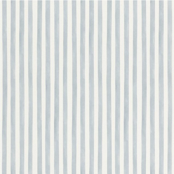 Rasch Vliestapete Streifenmuster Weiß Blau, glatt, Aquarelloptik, (1 Rolle, 1 St., Kollektion 'Kids World II' - 10,05 m x 0,53 m), gute Lichtbeständigkeit, feuc