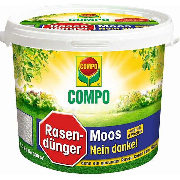 Compo Rasendünger COMPO Rasendünger Moos Nein Danke 7,5 Kg