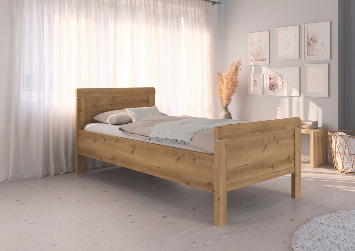 rauch Bett Bett Einzelbett Stollenbett EVELYN, in Komforthöhe aus Holzwerkstoff in elegantem Stil MADE IN GERMANY – Bild 2 von 5