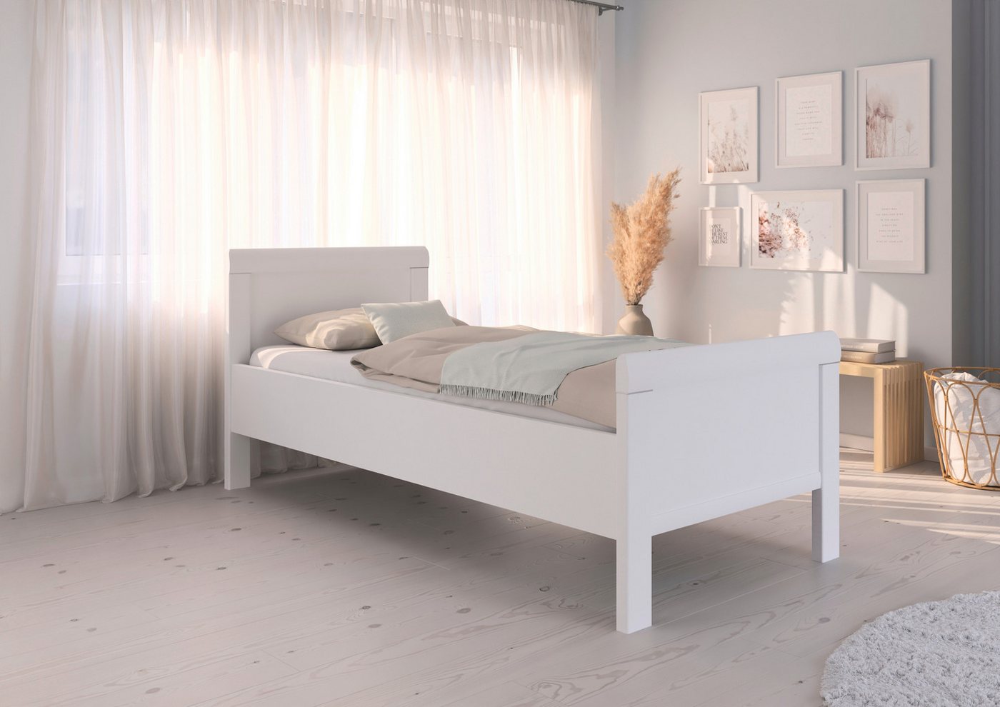 rauch Bett Bett Einzelbett Stollenbett EVELYN, in Komforthöhe aus Holzwerkstoff in elegantem Stil MADE IN GERMANY – Bild 2 von 5