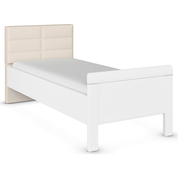 rauch Bett Bett Einzelbett Stollenbett EVELYN, in Komforthöhe mit Polsterkopfteil in elegantem Stil MADE IN GERMANY
