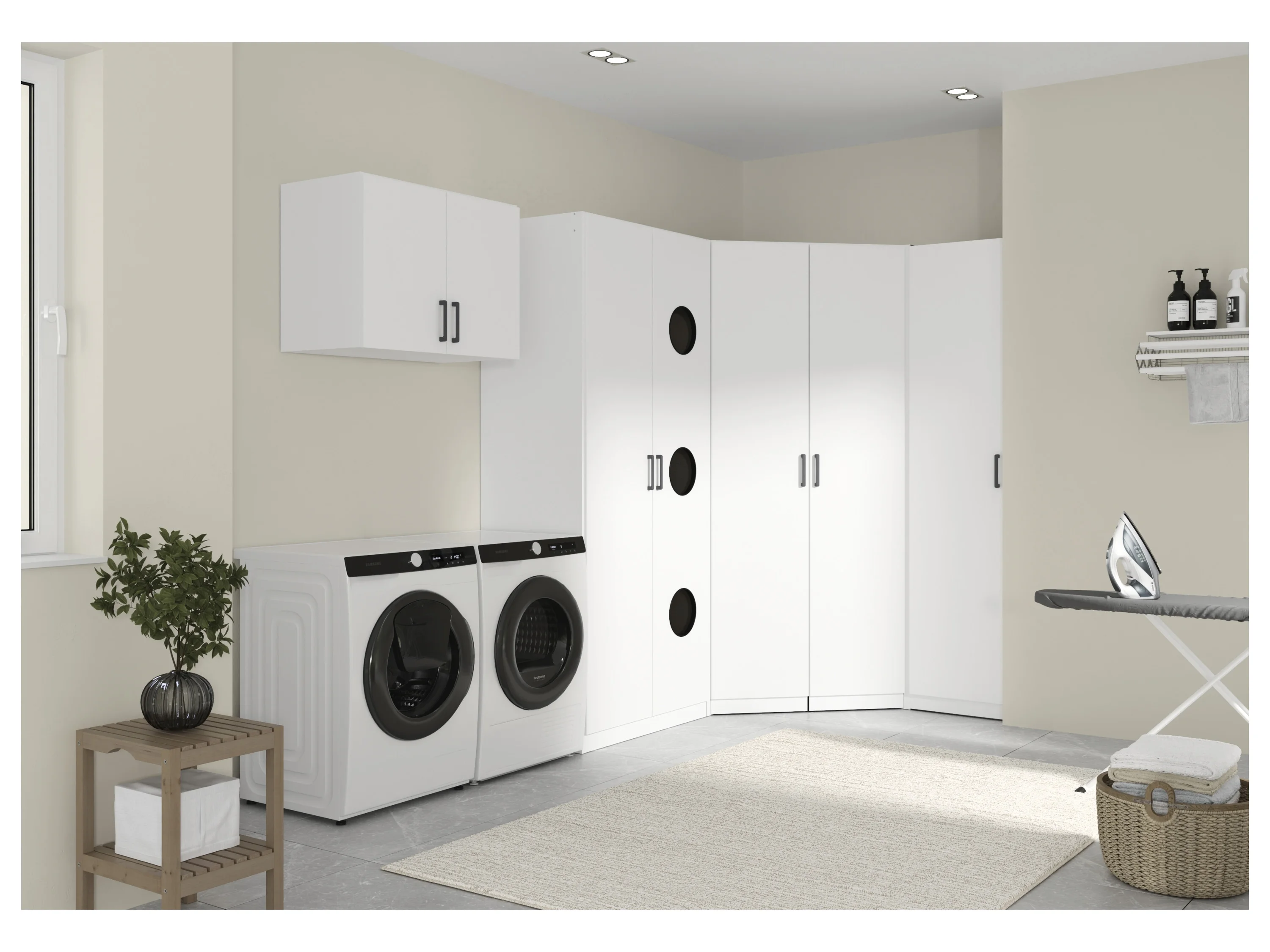 RAUCH BLUE Allrounder, Grundelement Wäscheschrank 2trg (+E + A + H, Alpinweiß) – Bild 2 von 4