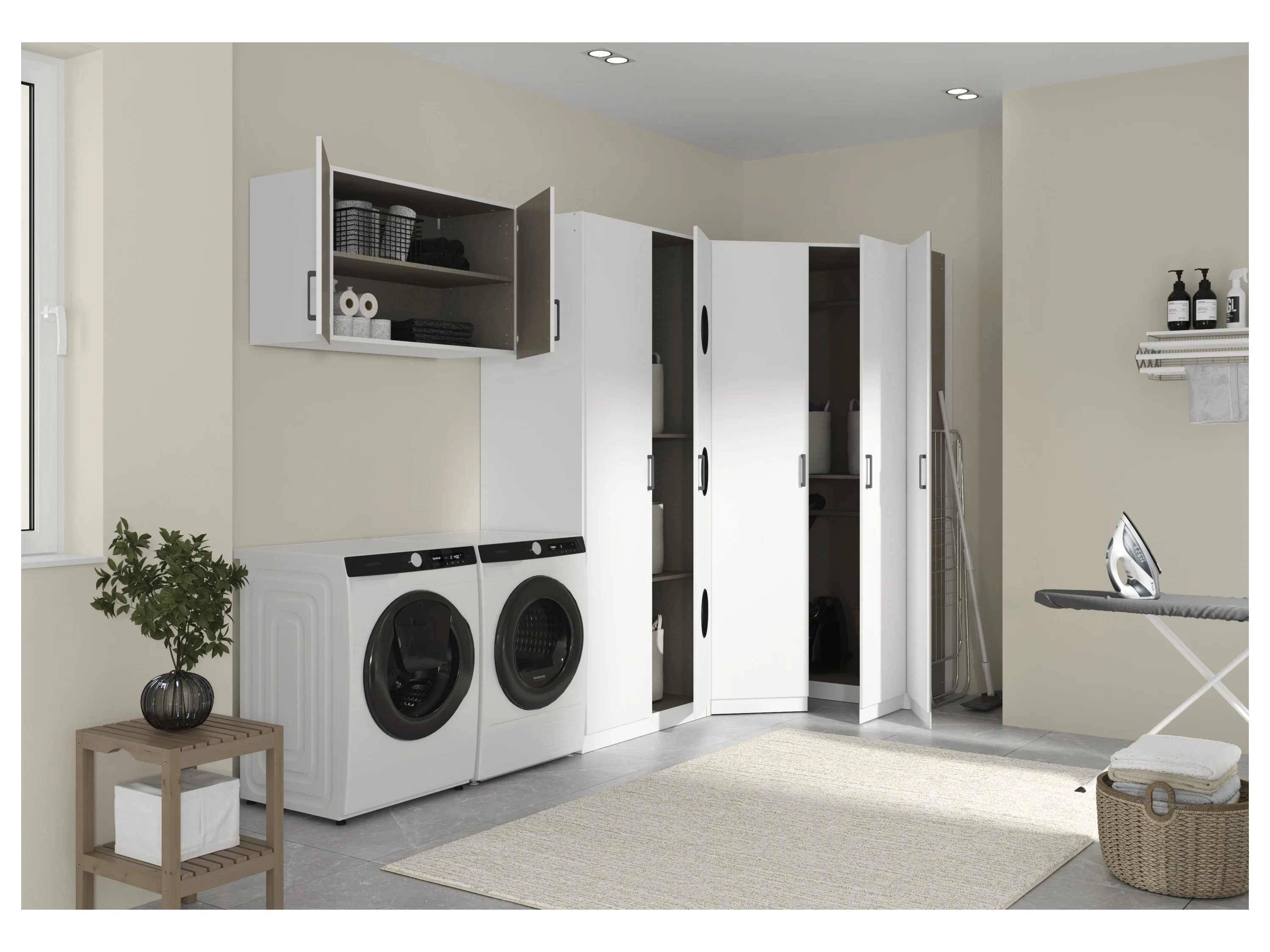 RAUCH BLUE Allrounder, Grundelement Wäscheschrank 2trg (+E + A + H, Alpinweiß) – Bild 3 von 4