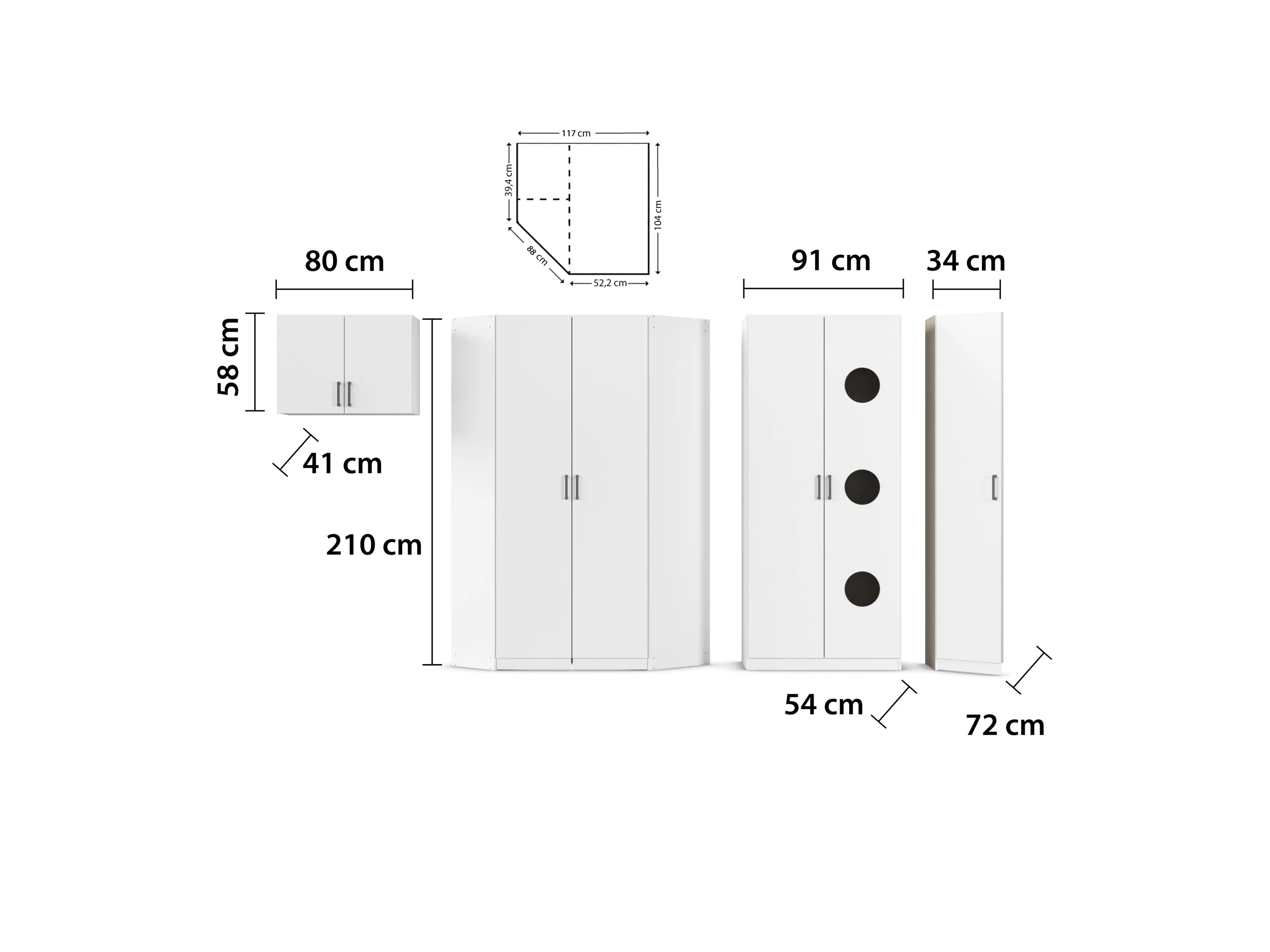 RAUCH BLUE Allrounder, Grundelement Wäscheschrank 2trg (+E + A + H, Alpinweiß) – Bild 4 von 4