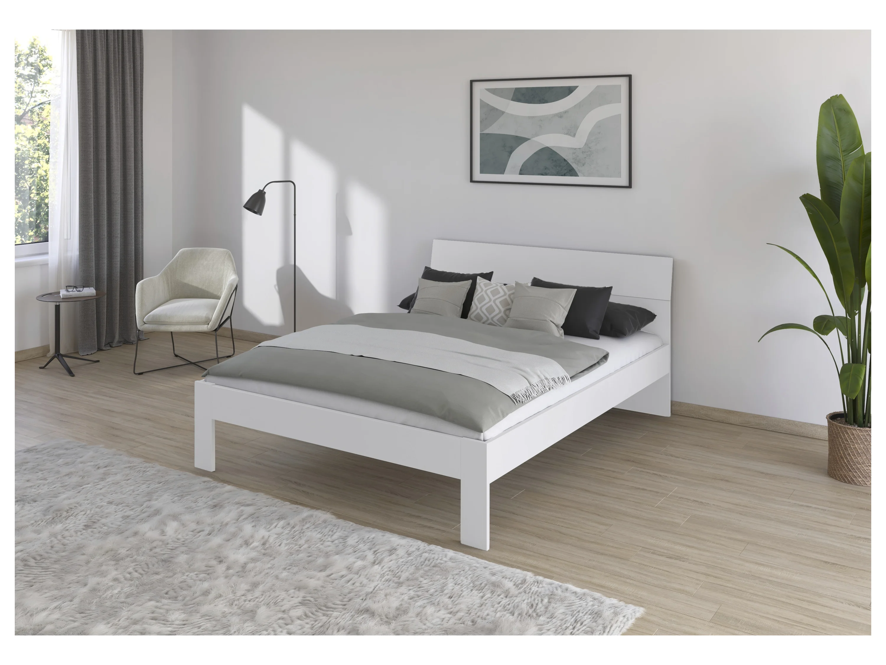RAUCH BLUE Flexx Bett, Ergänzung Alabama (ohne Sockelschubkästen, Alpinweiß, 140 x 200 cm) – Bild 2 von 3