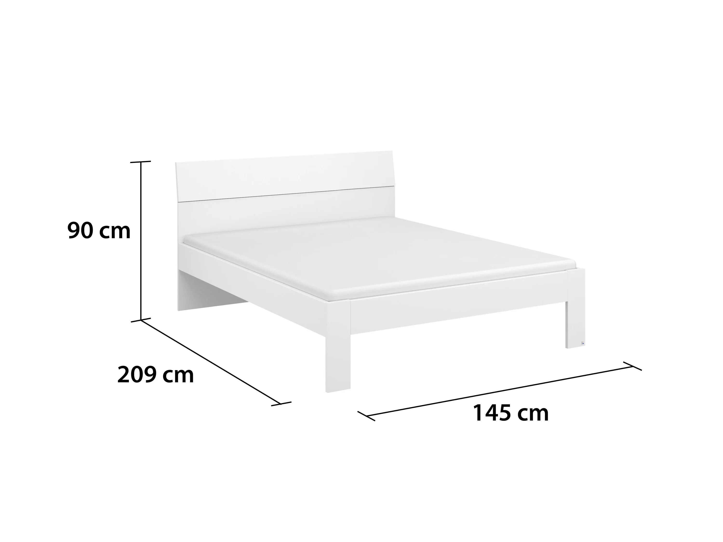 RAUCH BLUE Flexx Bett, Ergänzung Alabama (ohne Sockelschubkästen, Alpinweiß, 140 x 200 cm) – Bild 3 von 3