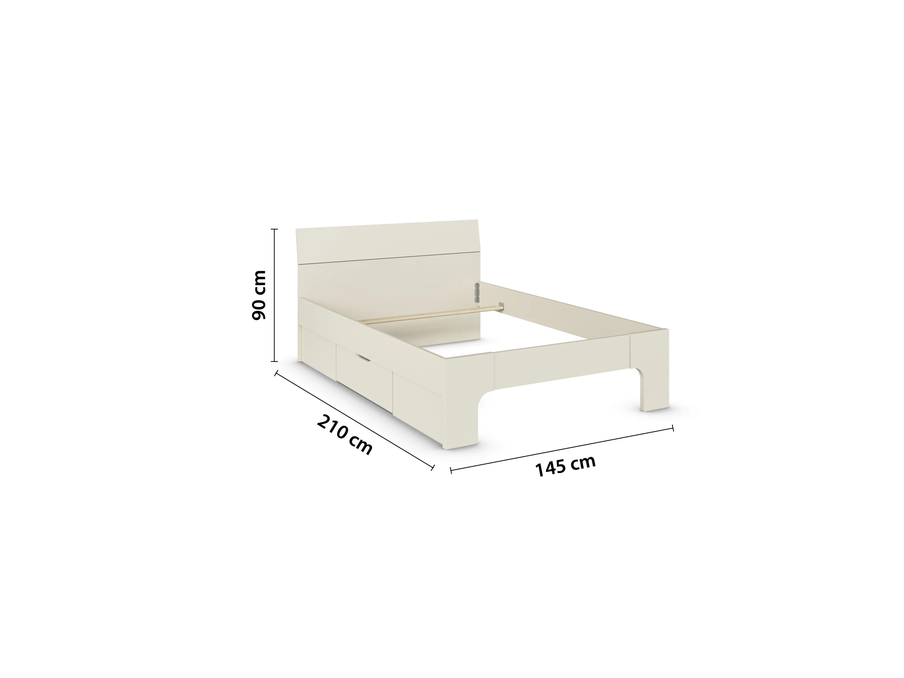 RAUCH BLUE Frieda Jugendzimmer-Set (Schrank 4-trg. Basic, Beige (Champagner), 140 x 200 cm) – Bild 4 von 4