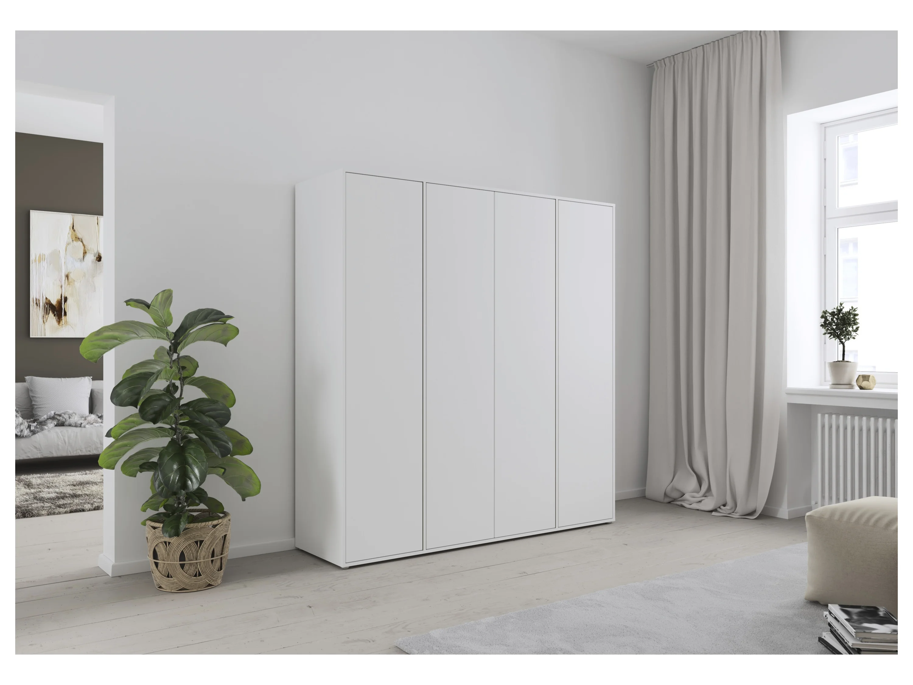 RAUCH BLUE Nabila Drehtürenschrank (Basic-Zubehör, Weiß, Breite 187 cm / Höhe 194 cm) – Bild 2 von 4