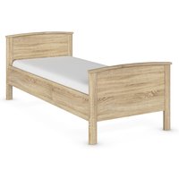 RAUCH BLUE Torrent Bett Komforthöhe, Liegefläche 90 cm (Eiche sonoma, Breite 100 cm / Höhe 85 cm)