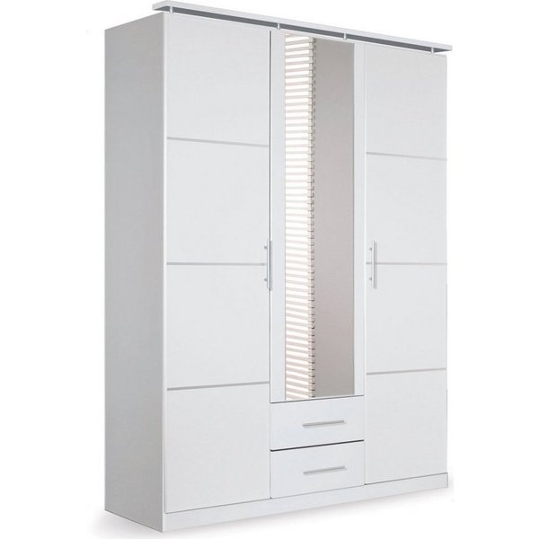 rauch Drehtürenschrank Micro mit eleganten Aufleistungen und praktischen Außenschubkästen