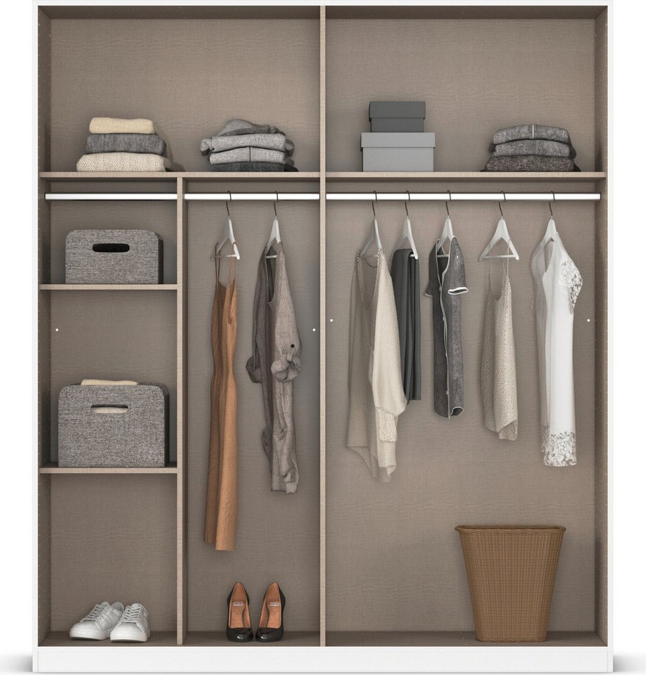 rauch Drehtürenschrank Reflect mit Spiegelfront, inkl. praktischer Inneneinteilung – Bild 4 von 5