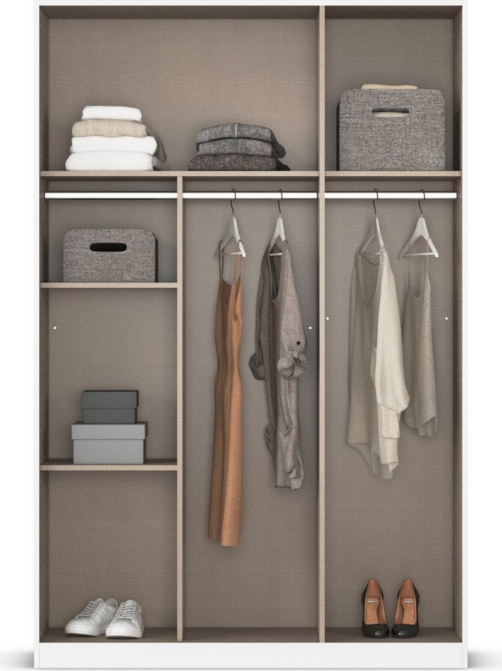 rauch Drehtürenschrank Reflect mit Spiegelfront, inkl. praktischer Inneneinteilung – Bild 4 von 5