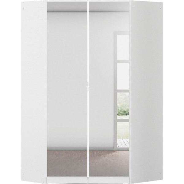 rauch Eckkleiderschrank Kleiderschrank Schrank Garderobe Wäscheschrank COSTA Größe 117x104 cm (in 3 Ausstattungen BASIC/CLASSIC/PREMIUM) mit Spiegel, voll ausge