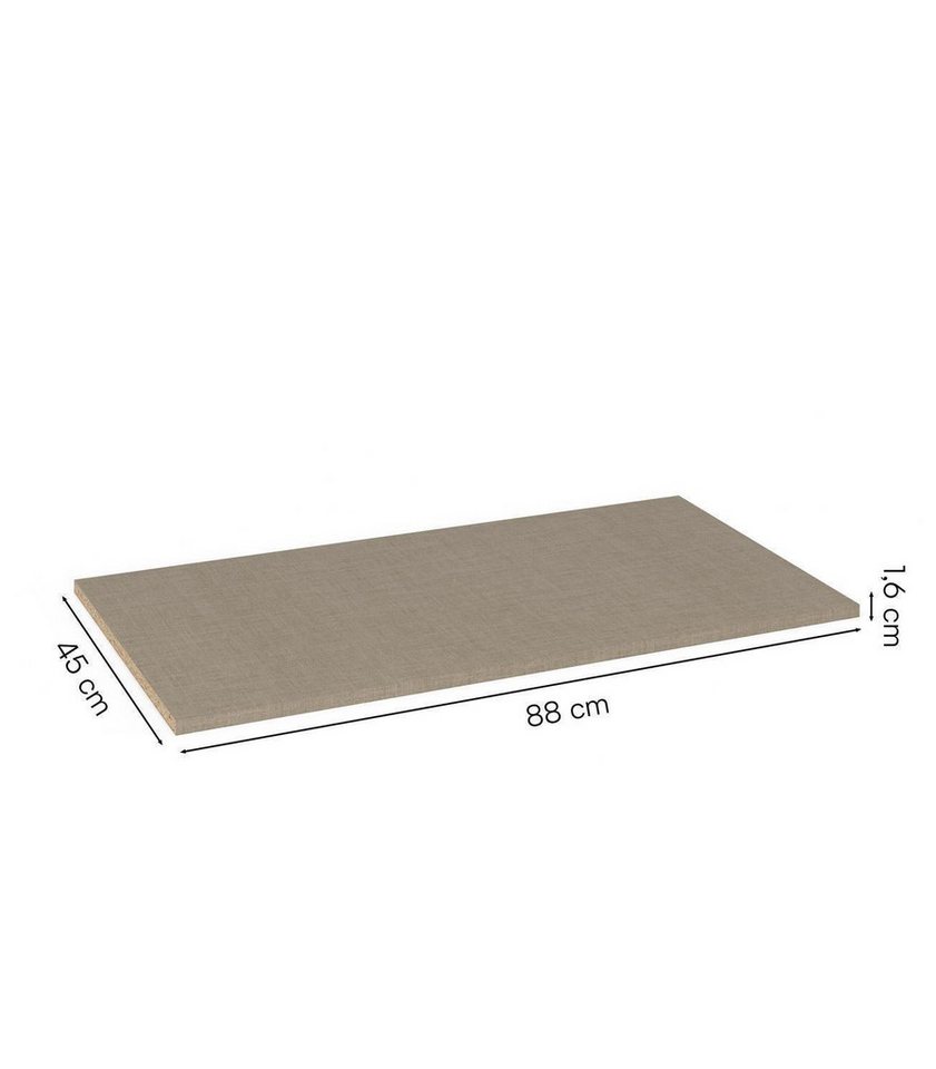 rauch Einlegeboden ORANGE, Grau, Texline Dekor, B 88 x T 45 cm, (1 St), Höhe 1,6 cm, mit 4 Bodenträgern, Made in Germany, für Kleiderschränke – Bild 3 von 3