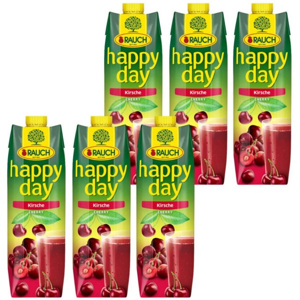 Rauch Fruchtsäfte Saft, Rauch Happy Day Amarena Kirsche fruchtiger Fruchtsaft 1000ml 6er Pack