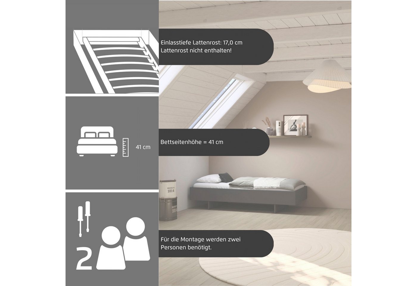 rauch Futonbett Phoenix, ohne Kopfteil – Bild 4 von 5