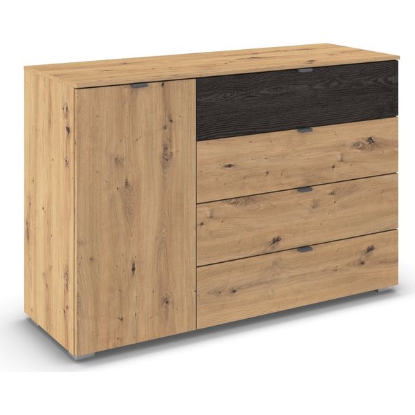 rauch Kombikommode Sideboard Kombikommode Schubladenkommode APOLLON (Breite 120 cm, Höhe 81 cm), 1 Tür, 4 breite Schubladen, Einlegeböden verstellbar MADE IN GE