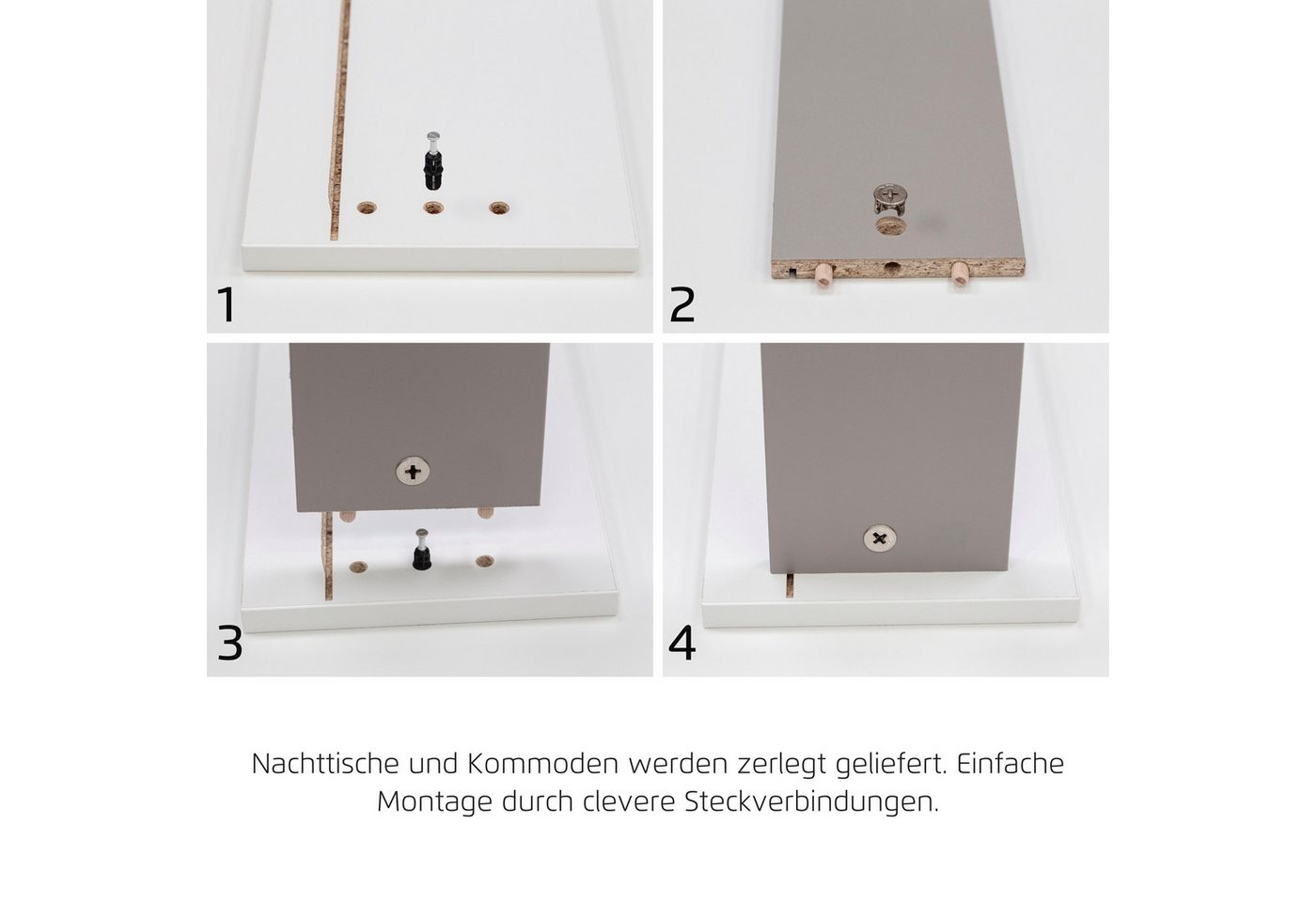 rauch Kombikommode Sideboard Kombikommode Schubladenkommode APOLLON (Breite 120 cm, Höhe 81 cm), 1 Tür, 4 breite Schubladen, Einlegeböden verstellbar MADE IN GE – Bild 5 von 5