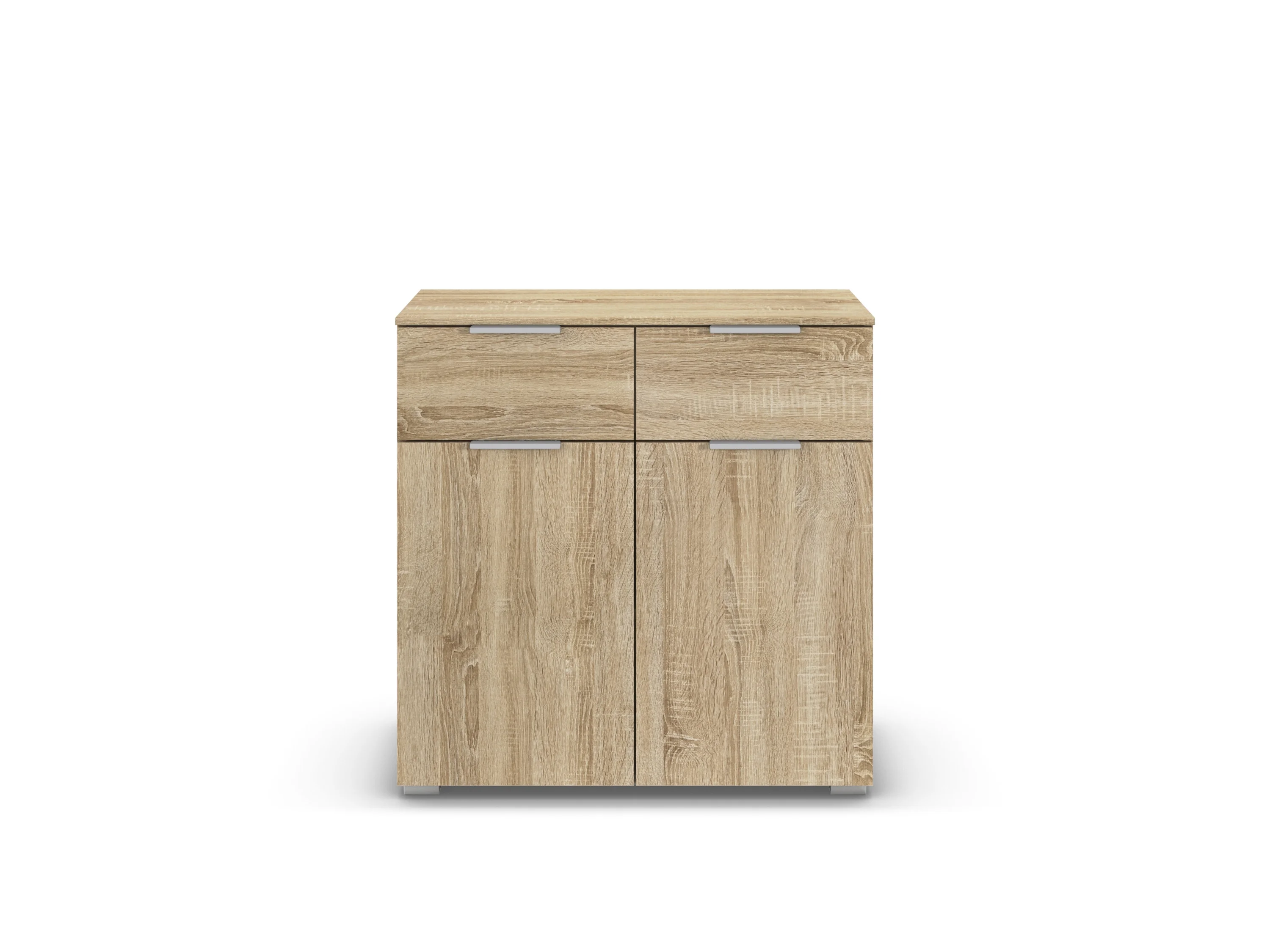 RAUCH ORANGE Alabama Kommode (2-türig, 2 Schubladen, Eiche sonoma, 80 x 81 cm) – Bild 4 von 4