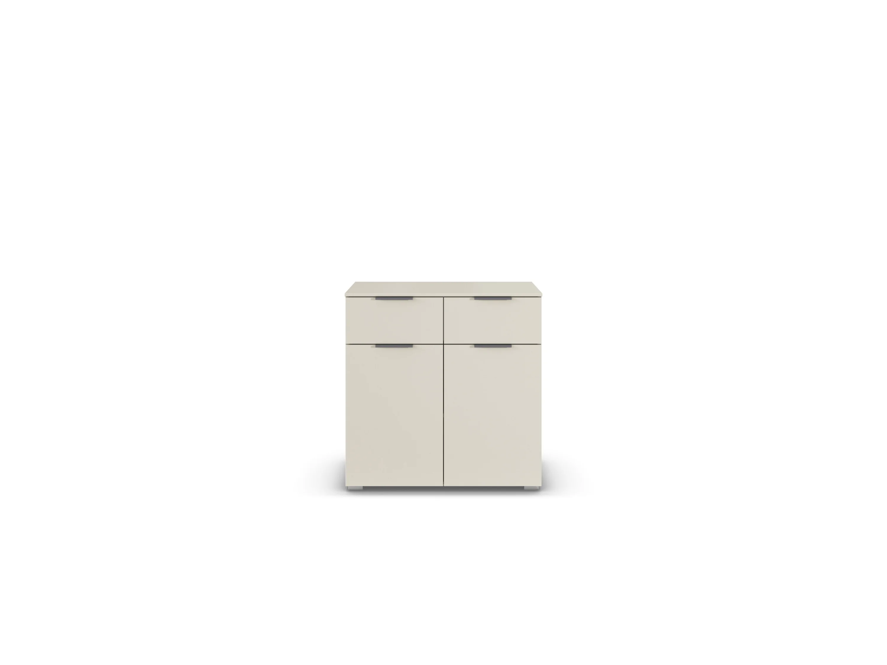 RAUCH ORANGE Alabama Kommode (2-türig, 2 Schubladen, Beige (Champagner), 80 x 81 cm) – Bild 4 von 4