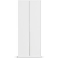RAUCH ORANGE Drehtürenschrank Alabama (Basic-Zubehör, Weiß, Griffe Alufarben, 91 x 229 cm)