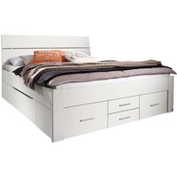 RAUCH ORANGE Scala - Futonbett (Dekor-Kopfteil,6 Schubkästen, Alpinweiß, 160x200cm)