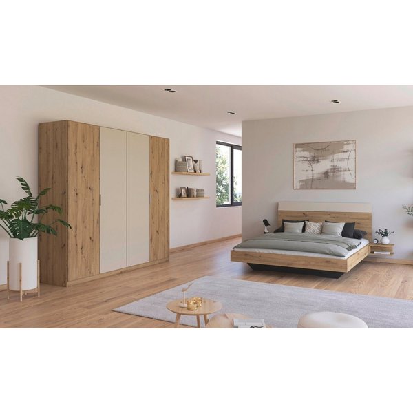 rauch Schlafzimmer-Set Monza, mit Drehtürenschrank Breite 226 cm, Bettanlage in 2 Breiten