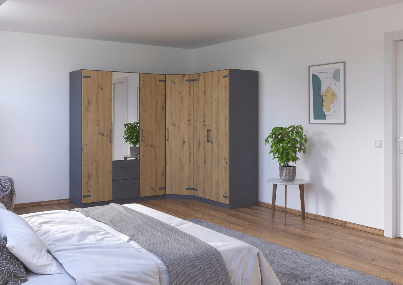 rauch Schrank-Set Holmes, (Set), mit Applikationen "Industrial Style" MADE IN GERMANY – Bild 2 von 5