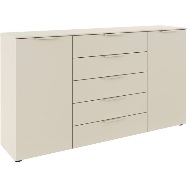 rauch Schubkastenkommode Flipp Schubladenkommode Wäscheschrank Schrank (Breite 160/180 cm mit 4 Einlegeböden), 2-türig mit 5 Schubladen und Soft-Close-Funktion 