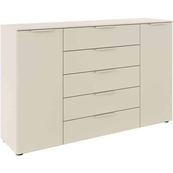 rauch Schubkastenkommode Flipp Schubladenkommode Wäscheschrank Schrank (Breite 160/180 cm mit 4 Einlegeböden), 2-türig mit 5 Schubladen und Soft-Close-Funktion 