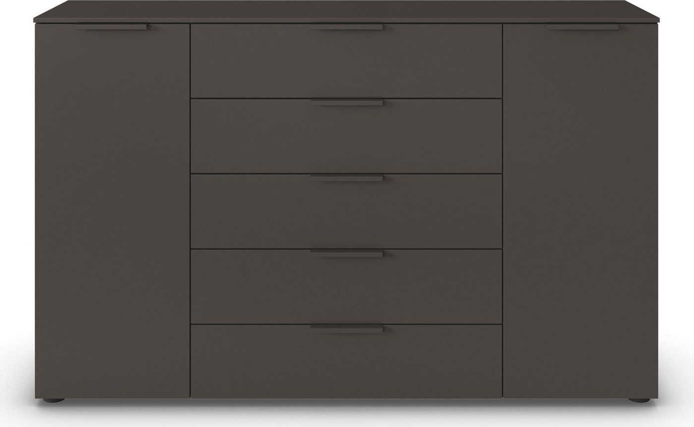 rauch Schubkastenkommode Flipp Schubladenkommode Wäscheschrank Schrank (Breite 160/180 cm mit 4 Einlegeböden), 2-türig mit 5 Schubladen und Soft-Close-Funktion  – Bild 4 von 5