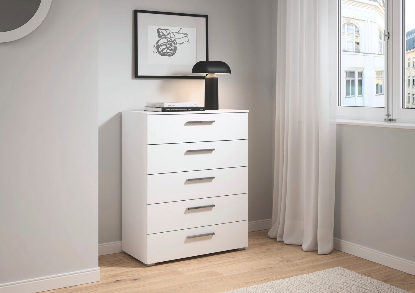 rauch Schubkastenkommode Highboard Sideboard Kommode MONTCLAR Frontauswahl Dekor/Hochglanz/Glas (in 2 Breiten: 40 oder 80 cm / Höhe 100 cm, inkl. Soft-Close-Fun – Bild 2 von 5