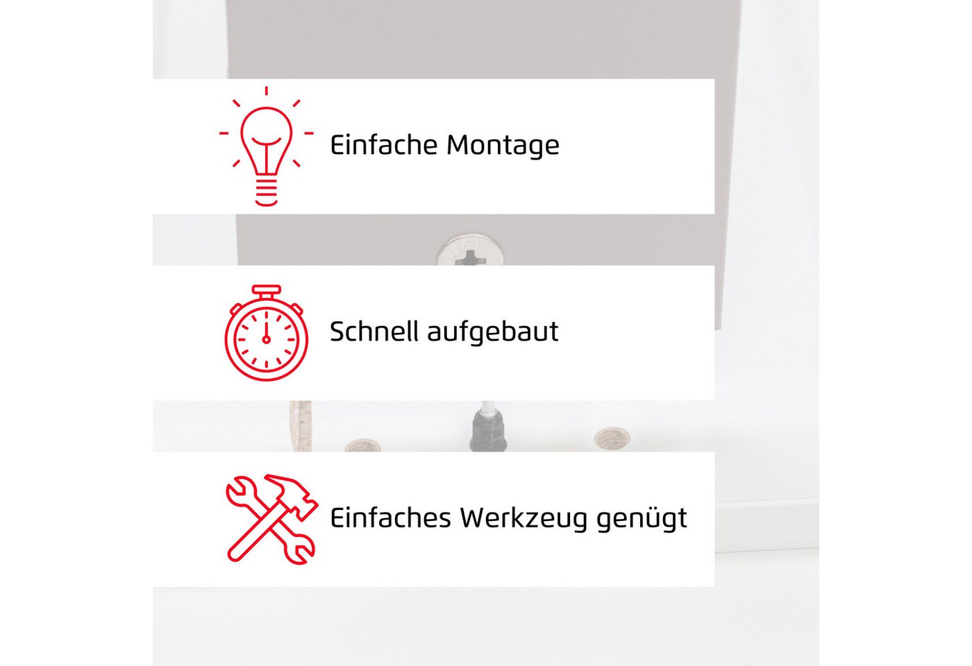 rauch Schubkastenkommode Highboard Sideboard Kommode MONTCLAR Frontauswahl Dekor/Hochglanz/Glas (in 2 Breiten: 40 oder 80 cm / Höhe 100 cm, inkl. Soft-Close-Fun – Bild 5 von 5