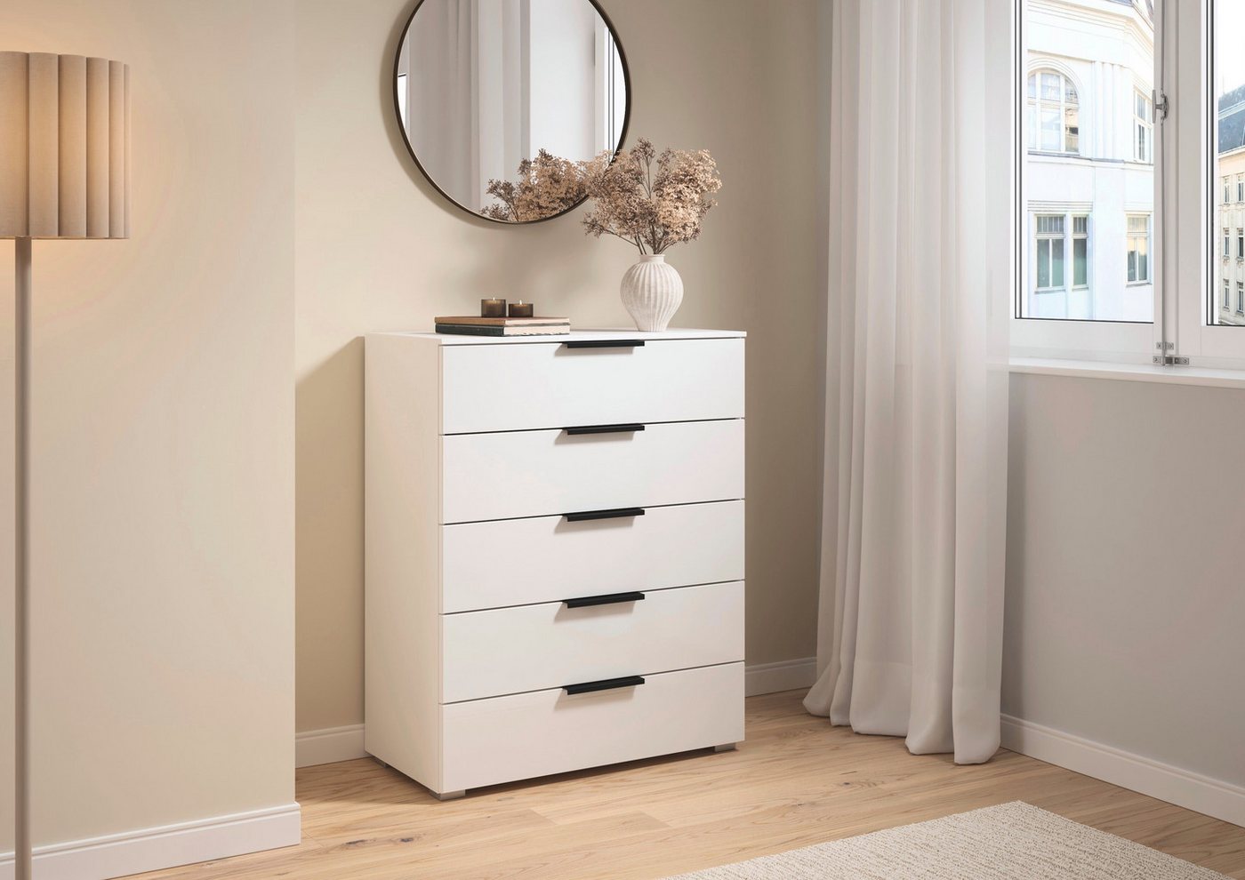 rauch Schubkastenkommode Highboard Sideboard Kommode MONTCLAR Frontauswahl Dekor/Hochglanz/Glas (in 2 Breiten: 40 oder 80 cm / Höhe 100 cm, inkl. Soft-Close-Fun – Bild 2 von 5