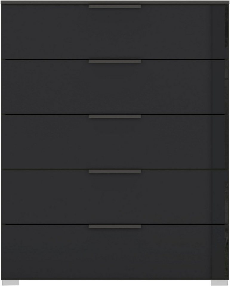rauch Schubkastenkommode Kommode Sideboard Wäscheschrank Schrank SKAT MERIDIAN (inkl. SOFT-CLOSE-FUNKTION), mit 5 Schubladen mit Glasfront in elegantem Design M – Bild 2 von 5