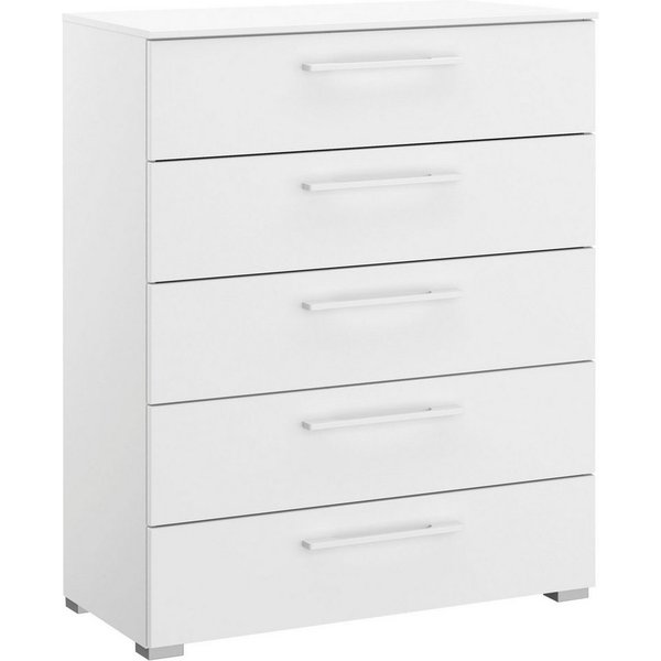 rauch Schubkastenkommode Kommode Sideboard Wäscheschrank Schrank SKAT PURE (inkl. SOFT-CLOSE-FUNKTION), mit 5 Schubladen in puristischem Design MADE IN GERMANY