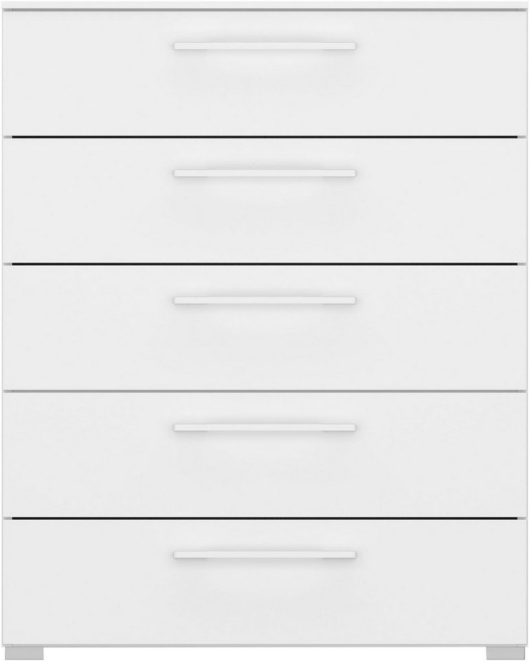 rauch Schubkastenkommode Kommode Sideboard Wäscheschrank Schrank SKAT PURE (inkl. SOFT-CLOSE-FUNKTION), mit 5 Schubladen in puristischem Design MADE IN GERMANY – Bild 2 von 5